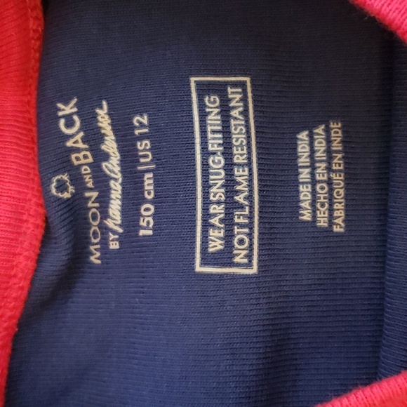 Moon and Back by Hannah Anderson Organic Cotton Christmas 2PC PJ'S Size 12 - Picture 4 of 10